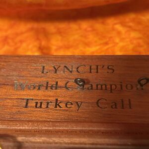 Vintage Lynch World Champion Turkey Box Call (model #102) With Chalk